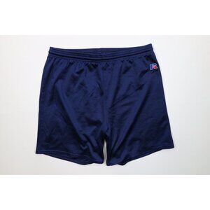 Vintage 90s Russell Athletic Mens Medium Distressed Blank Mesh Above Knee Shorts